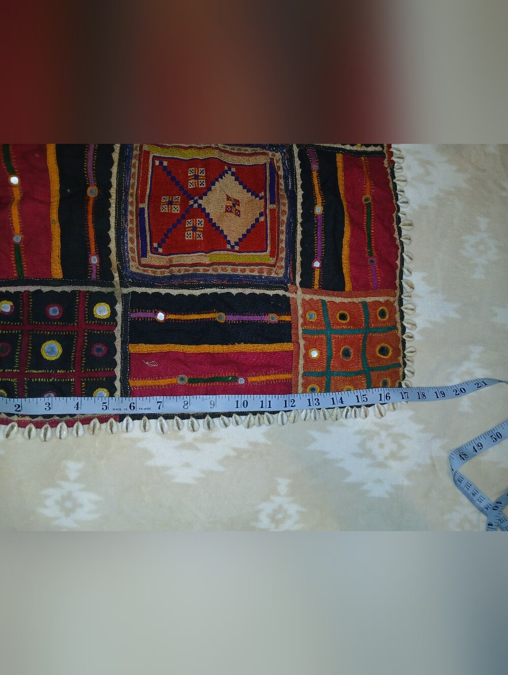 Vintage Hand Embroidered Banjara Textile Panel - Picture 5 of 6